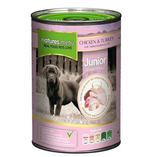 Picture of Natures Menu Dog Junior Chicken / Turkey - 12 x 400g